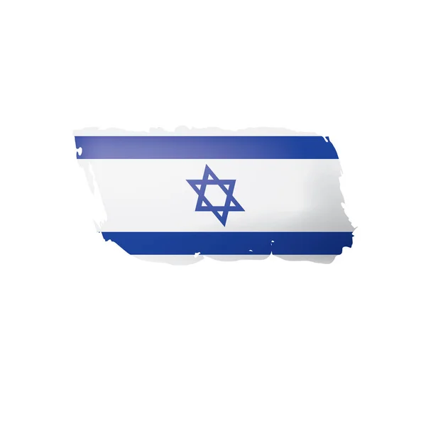 Bandeira de Israel, ilustração vetorial sobre um fundo branco . — Vetor de Stock