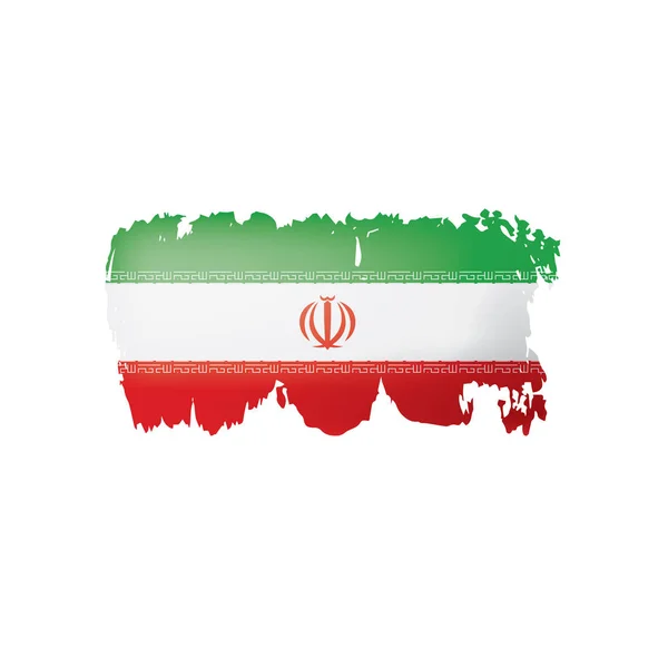 Iran flag, vector illustration on a white background. — Stock Vector