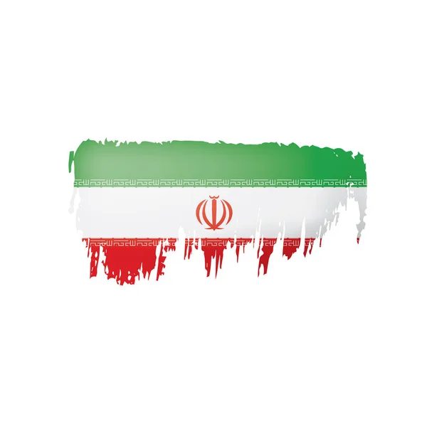 Bandera de Irán, ilustración vectorial sobre fondo blanco. — Archivo Imágenes Vectoriales
