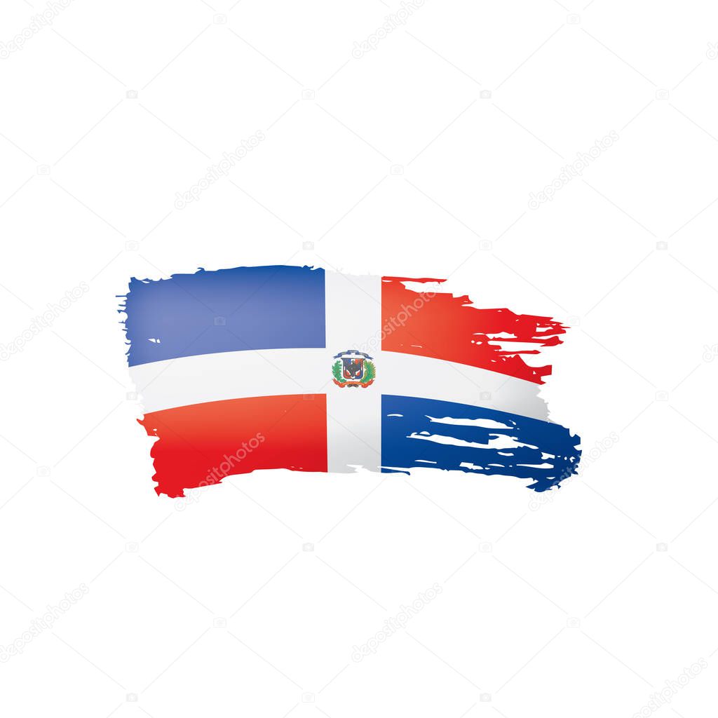 Dominicana flag, vector illustration on a white background.