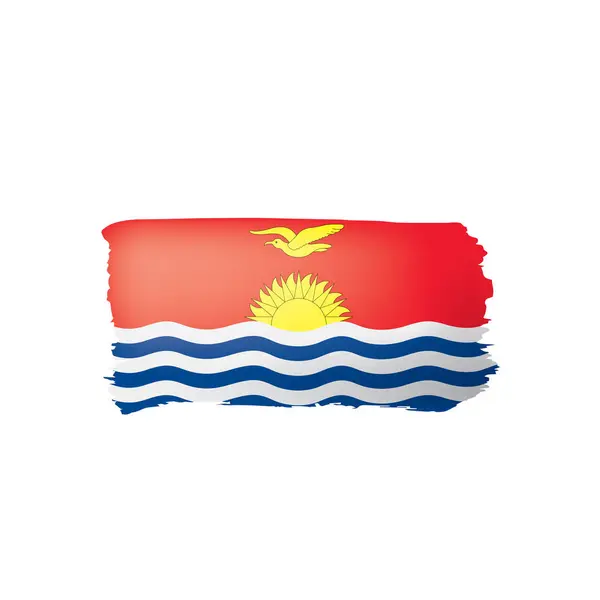 Kiribati zászló, vektor illusztráció fehér alapon. — Stock Vector