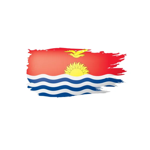 Drapeau kiribati, illustration vectorielle sur fond blanc. — Image vectorielle