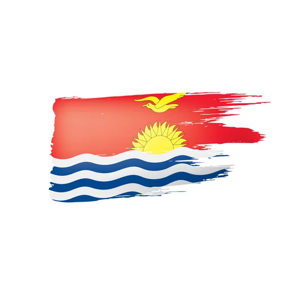 Bandera Kiribati Ilustración Vectorial Sobre Fondo Blanco — Vector de stock