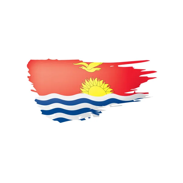 Bandera Kiribati, ilustración vectorial sobre fondo blanco. — Vector de stock