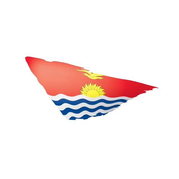 Kiribati zászló, vektor illusztráció fehér alapon. — Stock Vector