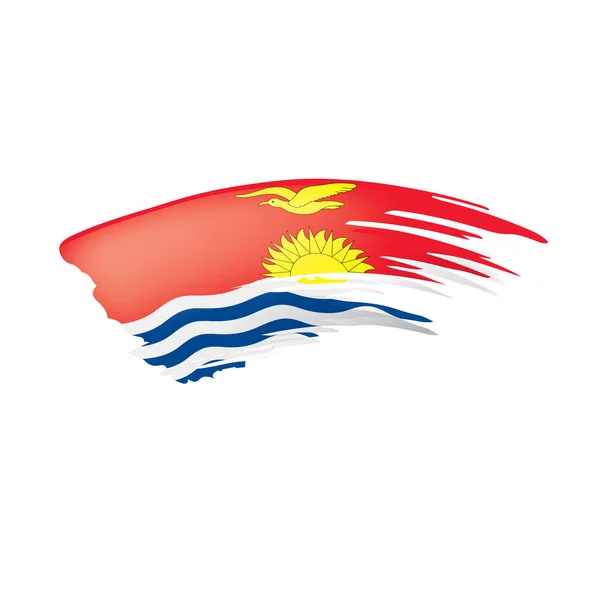 Bandera Kiribati, ilustración vectorial sobre fondo blanco. — Vector de stock