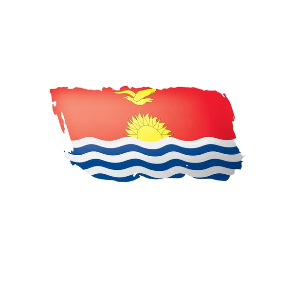 基里巴斯国旗，白色背景上的矢量插图. — 图库矢量图片