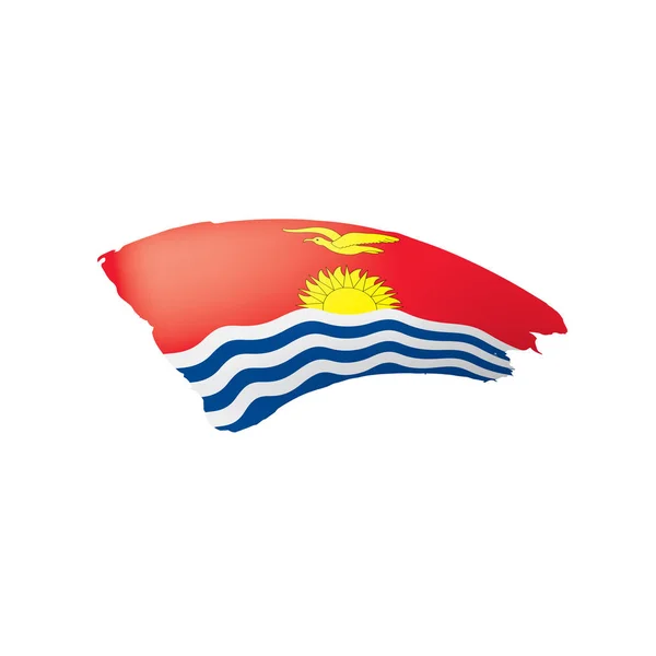 Kiribati zászló, vektor illusztráció fehér alapon. — Stock Vector