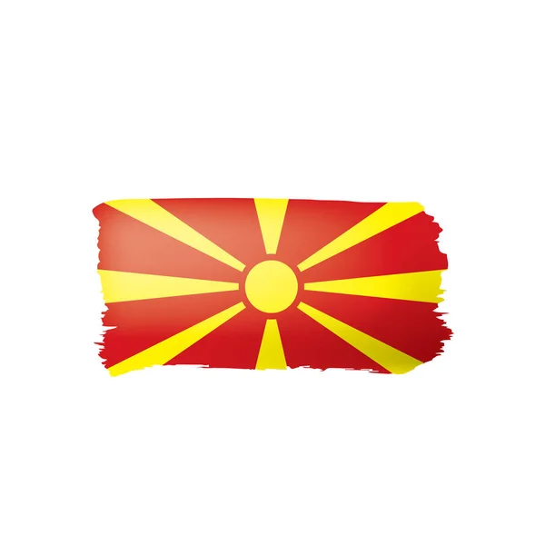 Macedónia bandeira, ilustração vetorial sobre um fundo branco . — Vetor de Stock