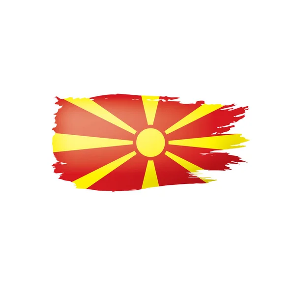 Macedonie vlag, vector illustratie op een witte achtergrond. — Stockvector