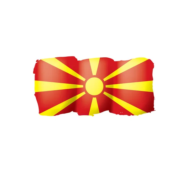 Macedonie vlag, vector illustratie op een witte achtergrond. — Stockvector