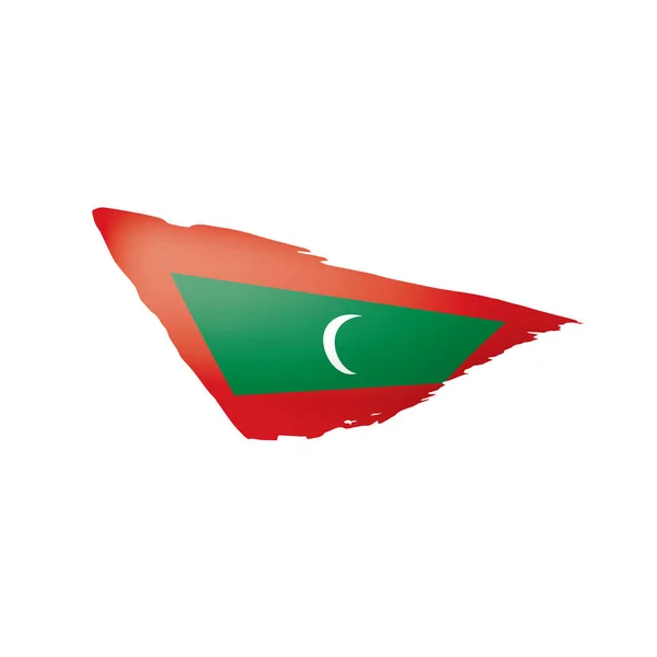 Bandeira das Maldivas, ilustração vetorial sobre um fundo branco . —  Vetores de Stock