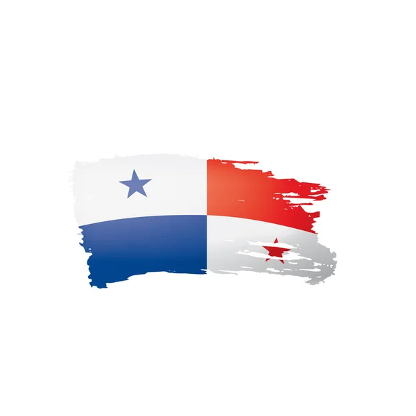Panamai zászló, egy fehér háttér vektor illusztráció. — Stock Vector