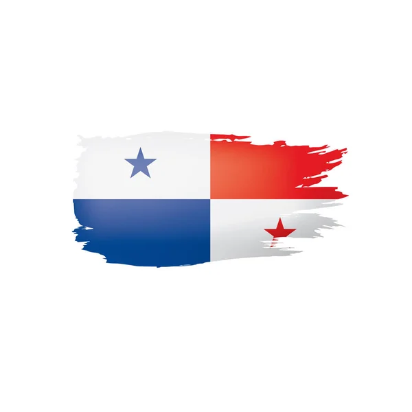 Drapeau Panama, illustration vectorielle sur fond blanc . — Image vectorielle