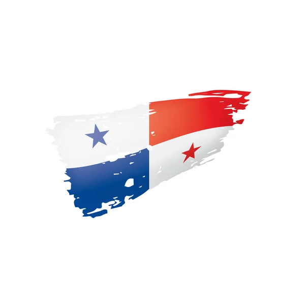 Panamai zászló, egy fehér háttér vektor illusztráció. — Stock Vector
