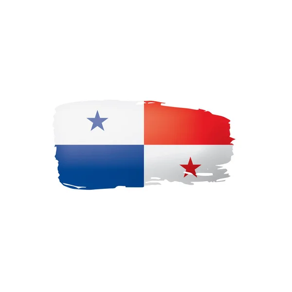 Drapeau Panama, illustration vectorielle sur fond blanc . — Image vectorielle