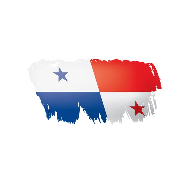 Drapeau Panama, illustration vectorielle sur fond blanc . — Image vectorielle