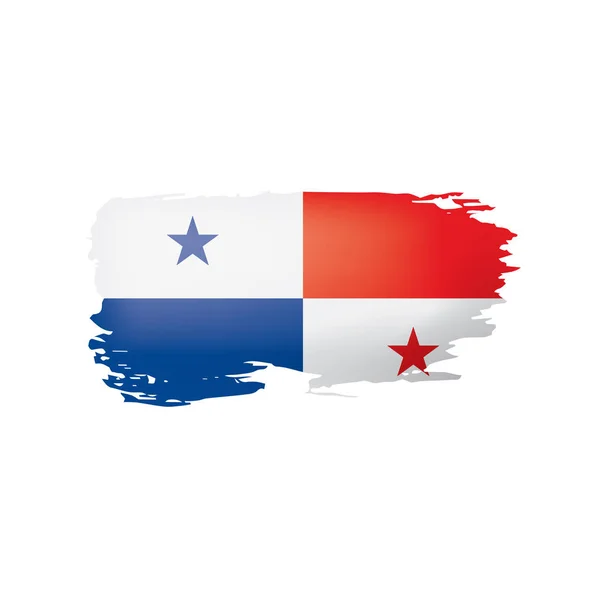 Bandera de Panamá, ilustración vectorial sobre fondo blanco . — Archivo Imágenes Vectoriales