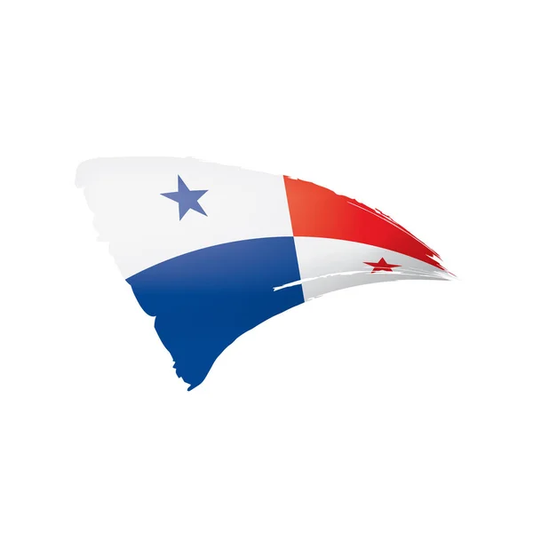 Panama vlajky, vektorové ilustrace na bílém pozadí. — Stockový vektor