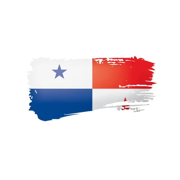Panama flag, vektordarstellung auf weißem hintergrund. — Stockvektor