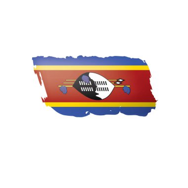 Svaziland bayrak, beyaz bir arka plan üzerinde vektör çizim.