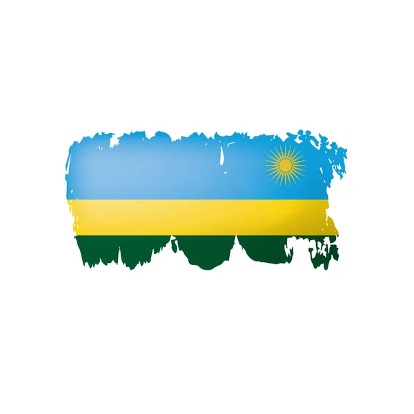 Bandera de Ruanda, ilustración vectorial sobre fondo blanco. — Vector de stock