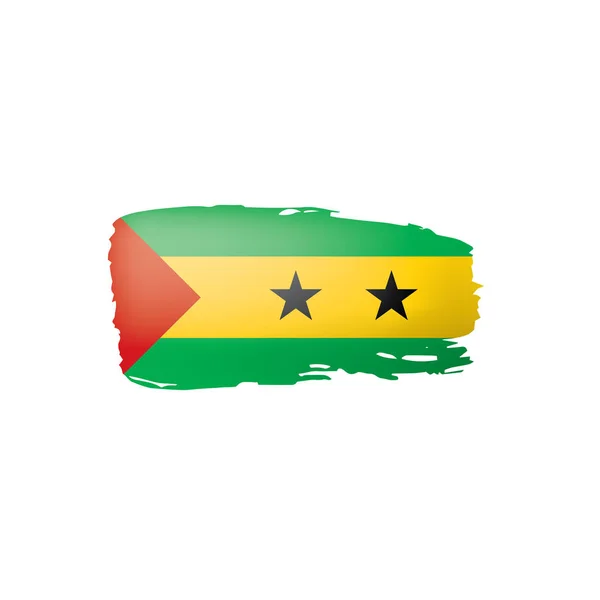 Vlag van Sao Tomé en Principe, vectorillustratie — Stockvector