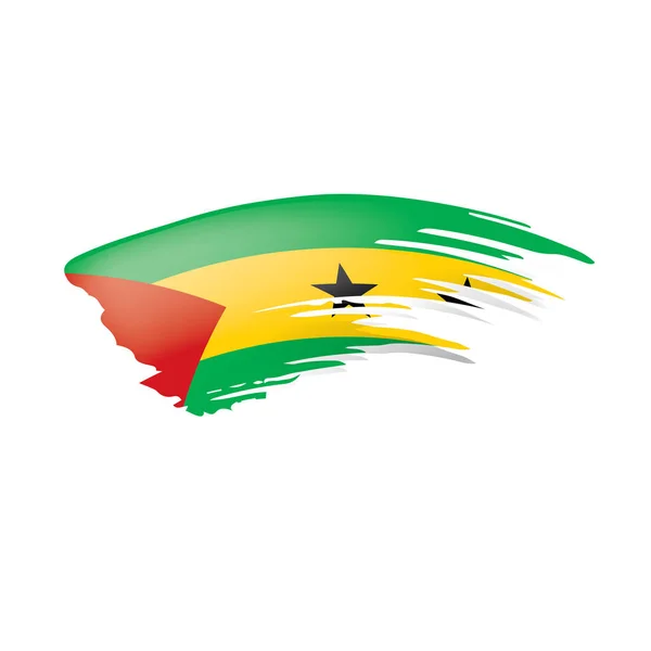 Sao Tome och Principe flagga, vektorillustration — Stock vektor