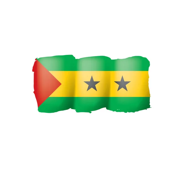 Sao Tomé és Príncipe zászló, vektoros illusztráció — Stock Vector