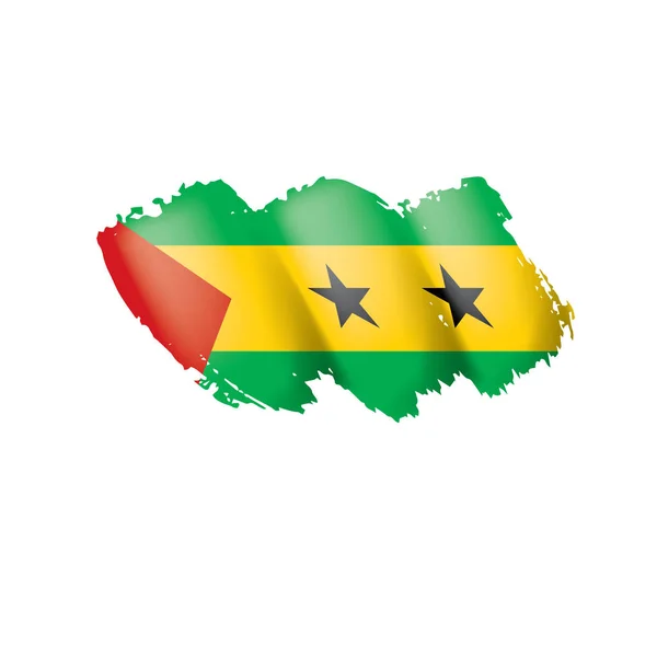 Sao Tome och Principe flagga, vektorillustration — Stock vektor