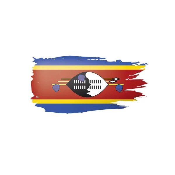 Bandera de Suazilandia, ilustración vectorial sobre fondo blanco . — Vector de stock
