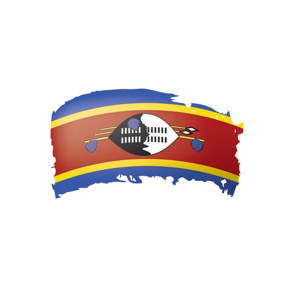 Swaziland flag, vector illustration on a white background. — Stock Vector