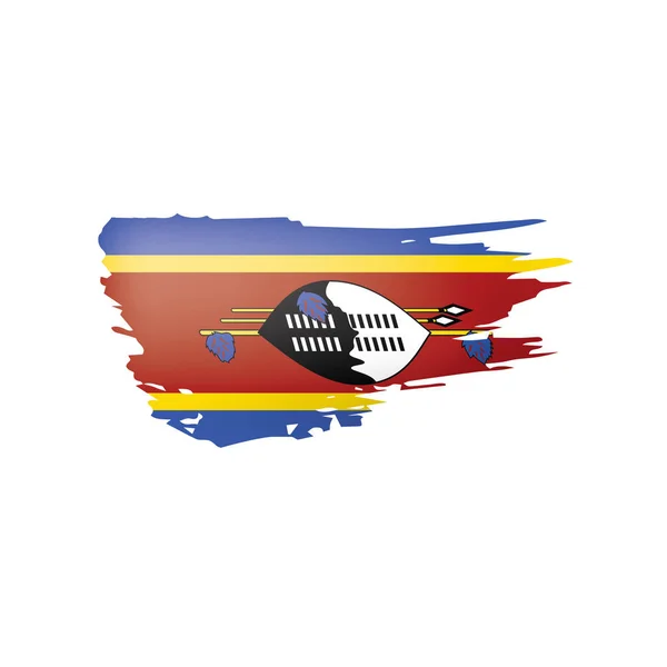 Drapeau du Swaziland, illustration vectorielle sur fond blanc . — Image vectorielle
