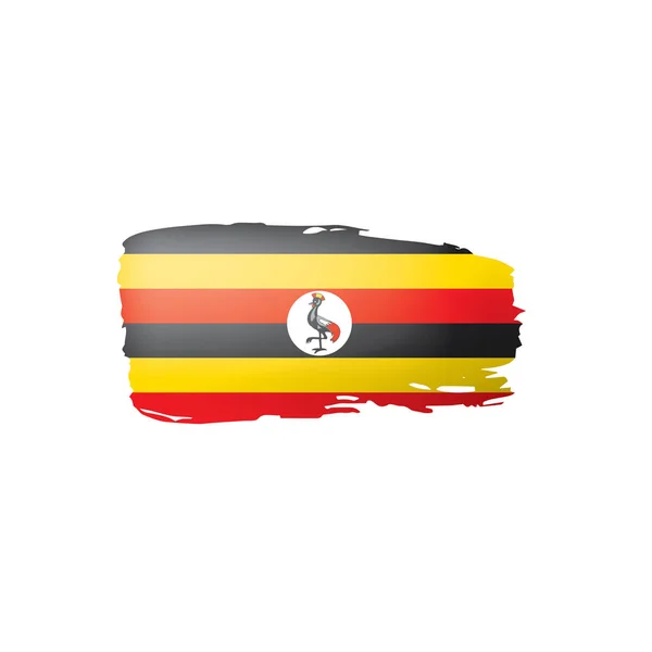 Uganda flag, vector illustration on a white background. — Stock Vector