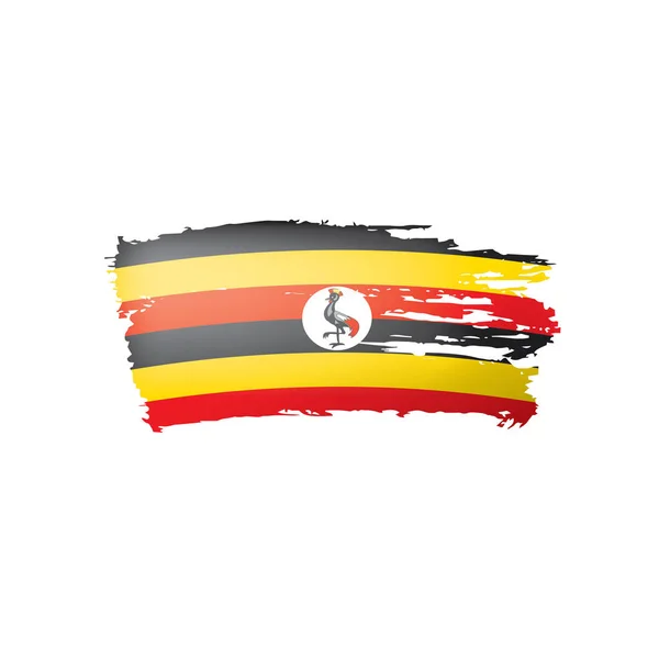 Uganda flag, vector illustration on a white background. — Stock Vector
