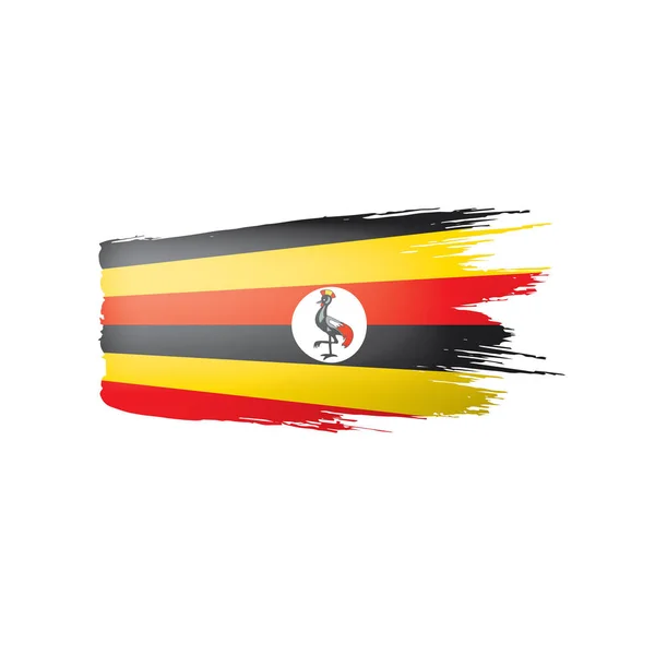 Uganda flag, vector illustration on a white background. — Stock Vector