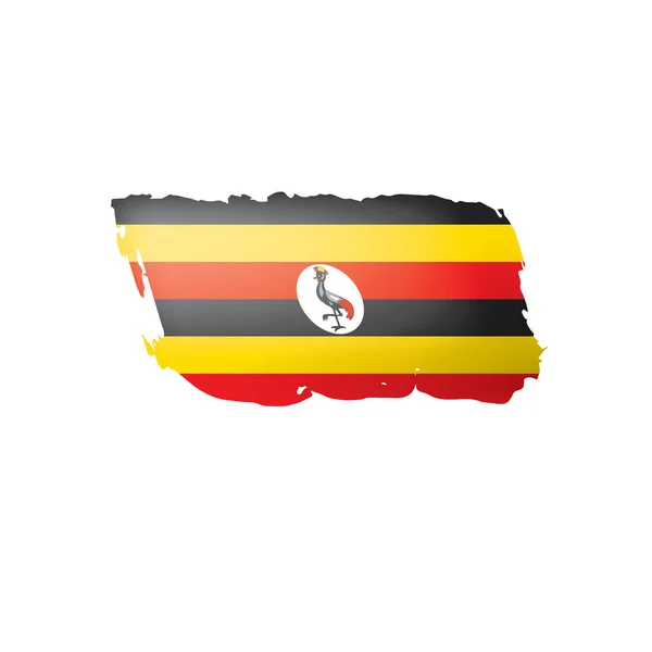 Флаг Уганды, векторная иллюстрация на белом фоне. — стоковый вектор