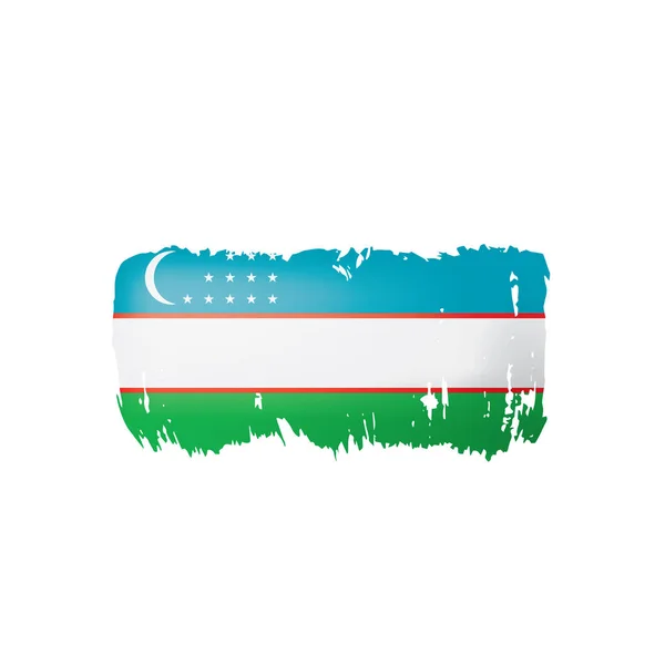 Uzbekistan flag, vector illustration on a white background. — Stock Vector