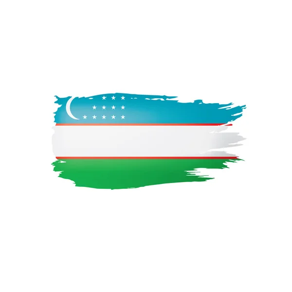 Usbekistan-Flagge, Vektorabbildung auf weißem Hintergrund. — Stockvektor