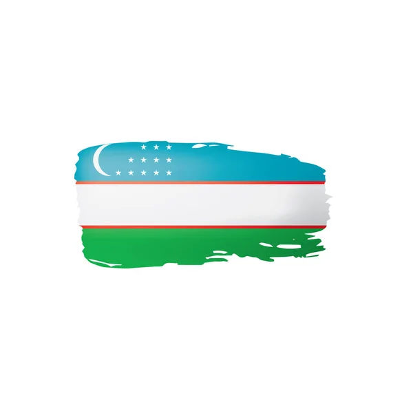 Флаг Узбекистана, векторная иллюстрация на белом фоне. — стоковый вектор