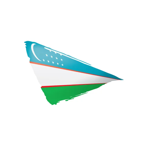 Usbekistan-Flagge, Vektorabbildung auf weißem Hintergrund. — Stockvektor