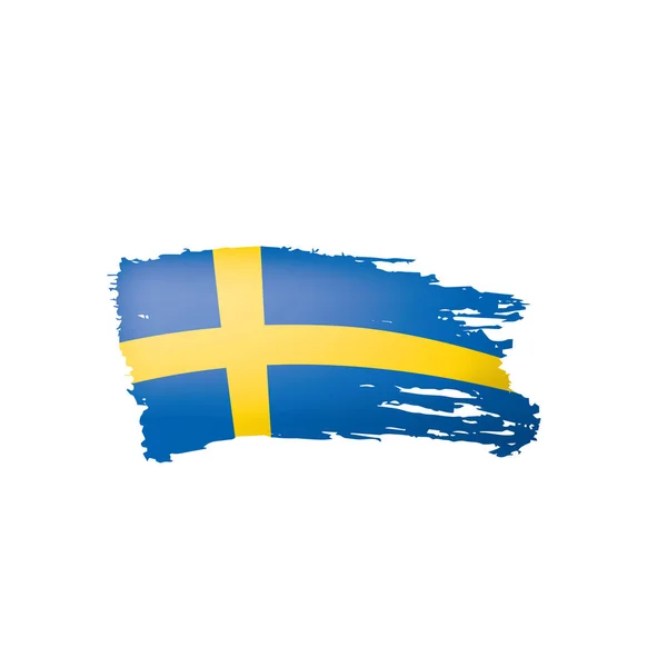 Sweden flag, vector illustration on a white background. — Stock Vector