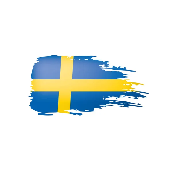 Sweden flag, vector illustration on a white background. — Stock Vector