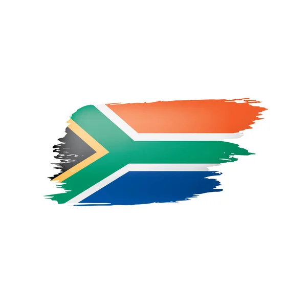 Drapeau Afrique du Sud, illustration vectorielle sur fond blanc. — Image vectorielle
