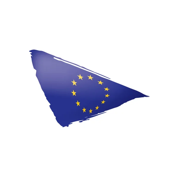 Flagge der Europäischen Union, Vektorabbildung auf weißem Hintergrund. — Stockvektor