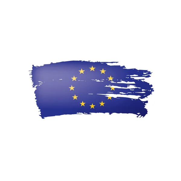 Drapeau de l'Union européenne, illustration vectorielle sur fond blanc. — Image vectorielle