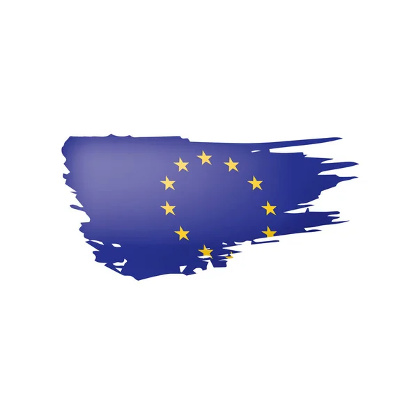 Drapeau de l'Union européenne, illustration vectorielle sur fond blanc. — Image vectorielle