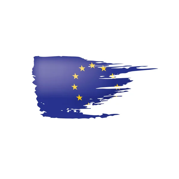 Bandera de la Unión Europea, ilustración vectorial sobre fondo blanco. — Vector de stock