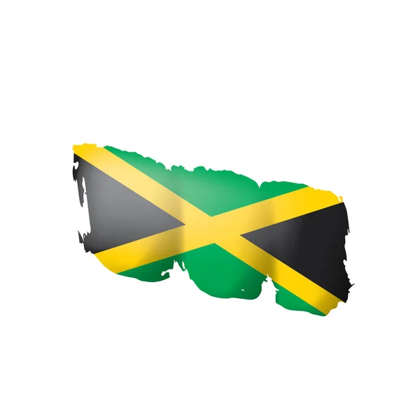 Bandera de Jamaica, ilustración vectorial sobre fondo blanco. — Archivo Imágenes Vectoriales