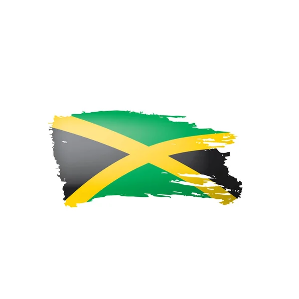 Bandeira da Jamaica, ilustração vetorial sobre um fundo branco . —  Vetores de Stock